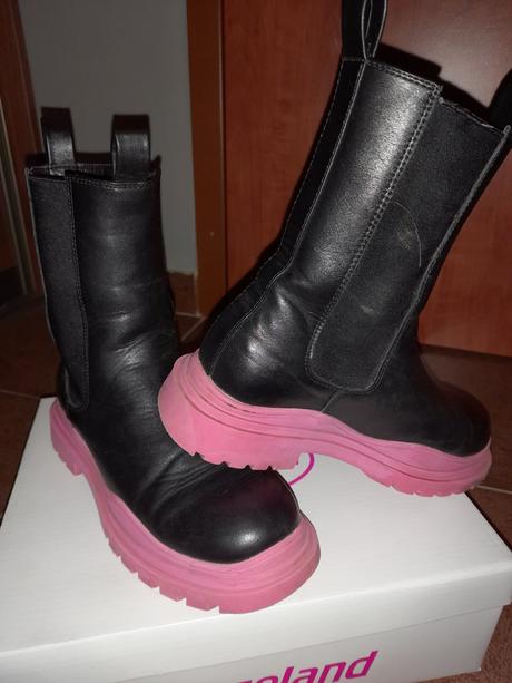 Kožené čižmy, deichmann,34