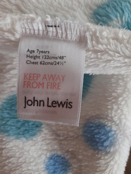 Župan zn. john lewis na 7 r., veľkosť 122, john lewis,122