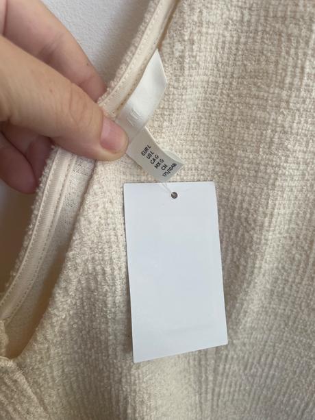 Kremove saty z upletu bukle h&m, h&m,l