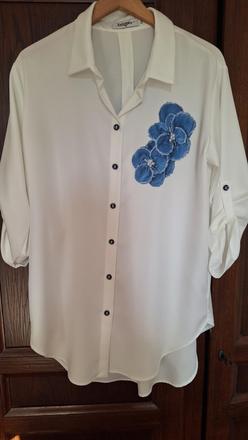 Biela dlhá košela - 42, xl