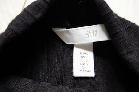 Rebrované tričko h&m, h&m,l