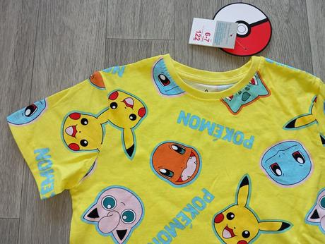 Pokémon žlté tričko 110 a 122, primark,110 / 122