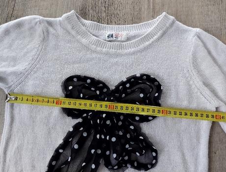 Pulóvrik s mašličkou, h&m,158