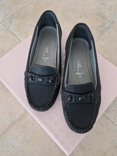 Mokasiny cierne 37, humanic,37