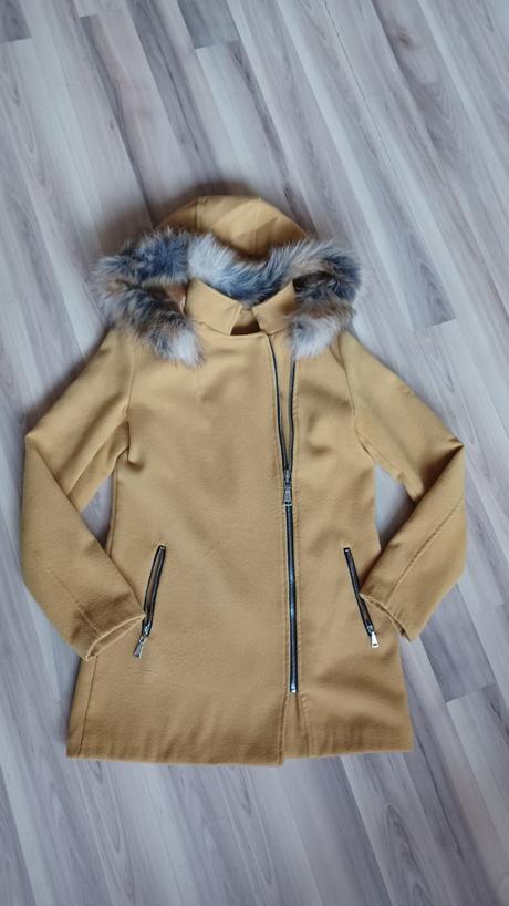 Horčicový prechodný kabát, s