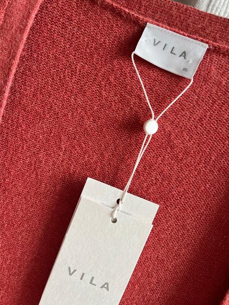 Vila kardigán/sveter červeno-hnedý vel.xs-s, 34 / s / xs