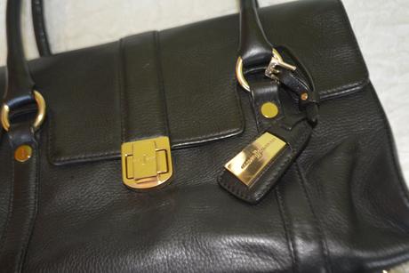 Čierna kožená kabelka jasper conran,