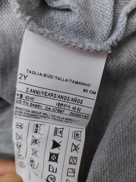 Polokošeľa benetton sivá, benetton,92