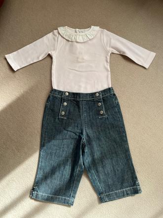 Jacadi nohavice a body, jacadi,74