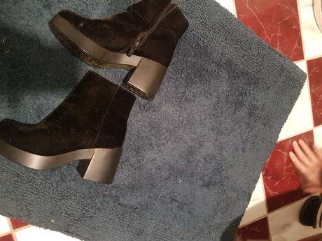 Cizmicky oteplene cierne,dvakrat pouzite, 36