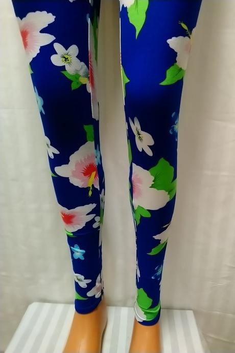 Dámske modré elastické legíny, ellasun, veľ. m/l, l