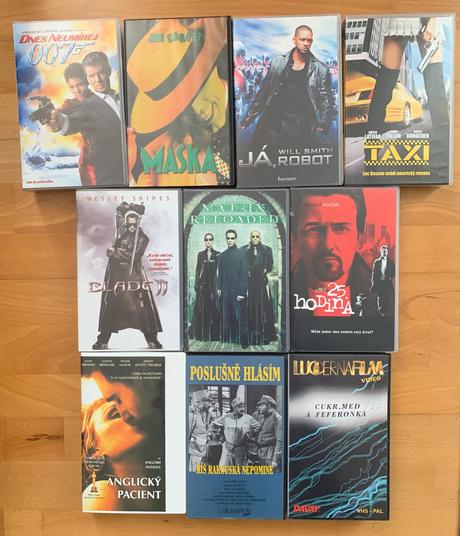10x vhs cz dabovane filmy, 