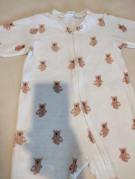 Velúrový pyžamový overal, h&m,68