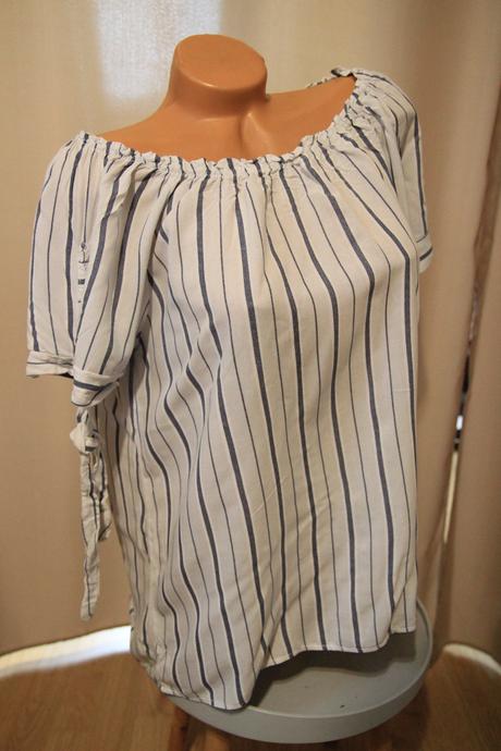 Bielo modrý pásikavý top, m/l, m