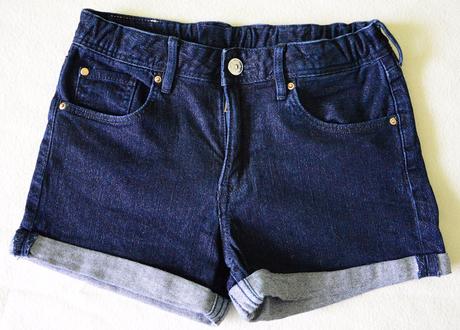 Riflové trblietavé kraťasy, h&m,140