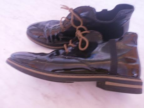 Dámske lakované poltopánky rieker, rieker,38