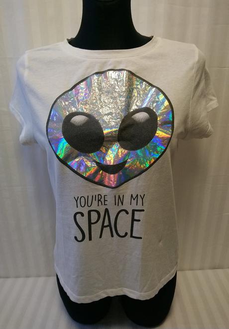 Biely top so s lesklým motívom, atmosphere, m/l, atmosphere,l