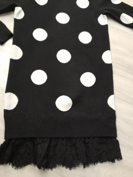 Bodkované teplé šaty, s