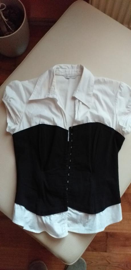 Bieločierna blúzka so zaviazaním, new look,s