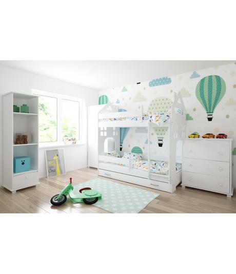 Poschodová posteľ+matrace, šírka (cm): 80,dĺžka (cm): 160