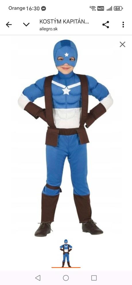 Kostým na karneval kapitán, 