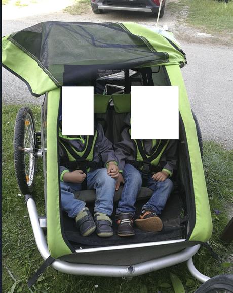 Cyklovozik croozer pre 2 deti, 