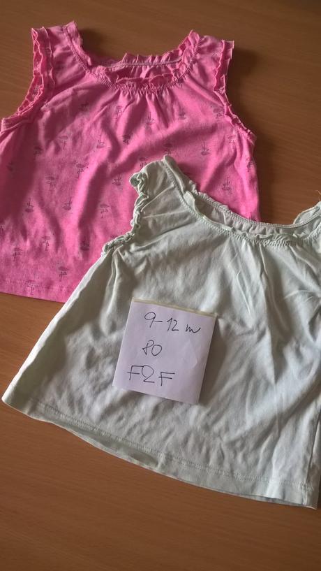 2 x tričko 9-12 m 80, f&f,80