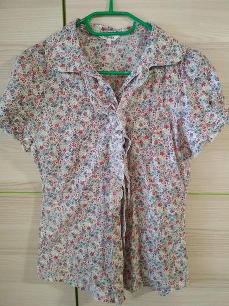 Kvetovaná blúzka, papaya,m