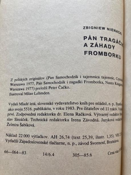 Pán tragáčik a záhady fromborku (1983), 