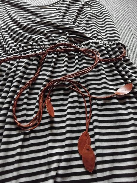 Letne pasikave šaty, xs