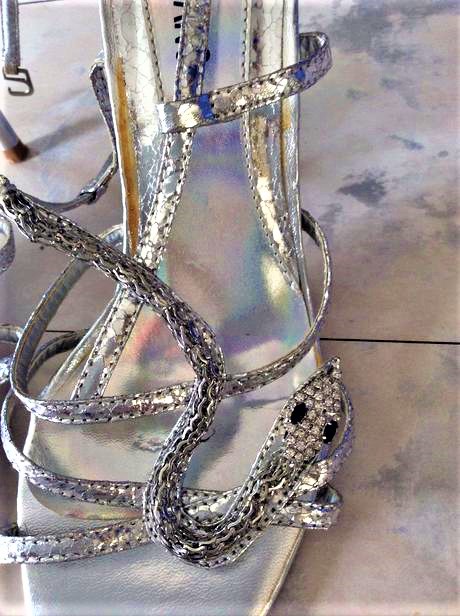 Strieborné sandálky, 40