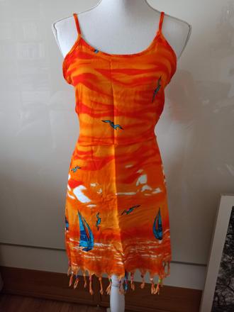 Oranžové letné šaty, s
