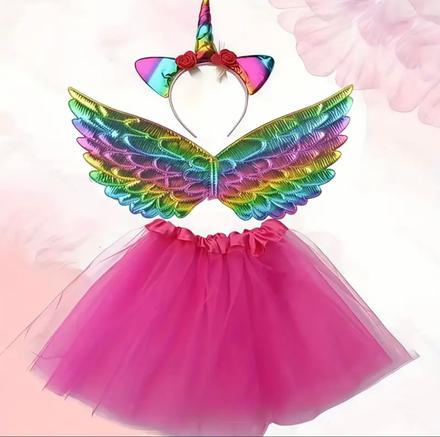 Šaty farebne jednorožec s čelenkou, 92 - 128