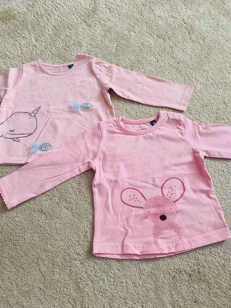 Trička a dlhým rukávom tom tailor (vel 68,74) 2ks, tom tailor,74