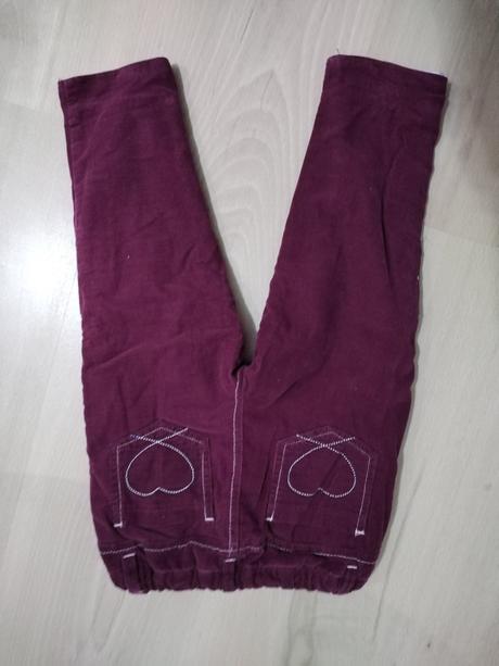 Krasne bordove vyteplene nohavice 74 az 86, ergee,80