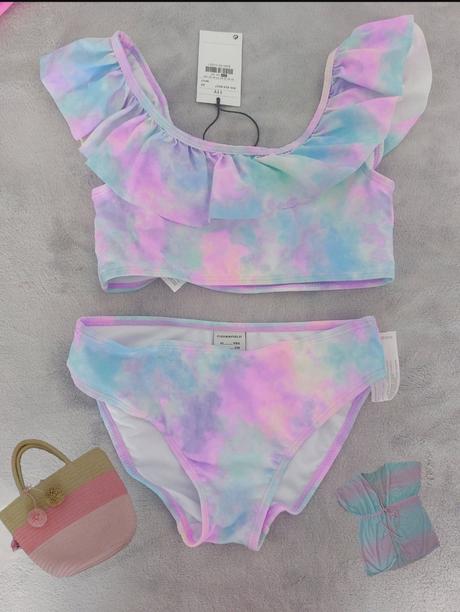 Dievčenské plavky + plážová taška a pončo, 146