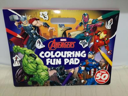 Marvel avengers colouring fun + stickers, 