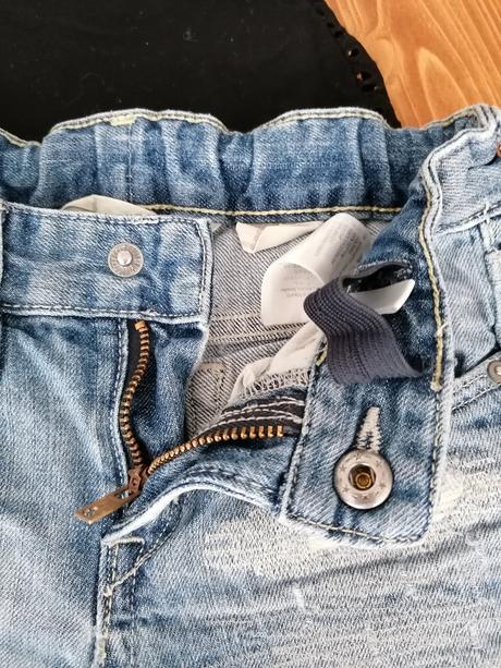 Riflové kraťasy 92 modre, denim,92