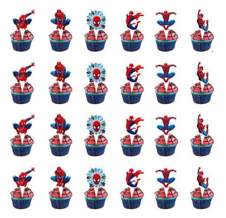 Tortový zápich spiderman 01 (24ks) - skladom,tz-77, 