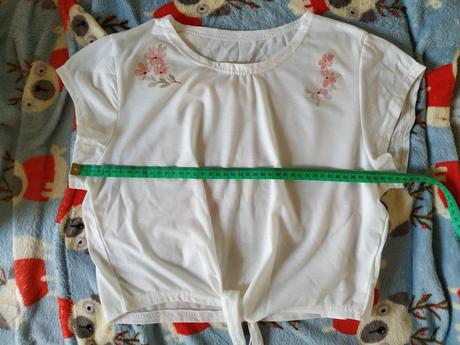 Crop tričko s viazaním, m