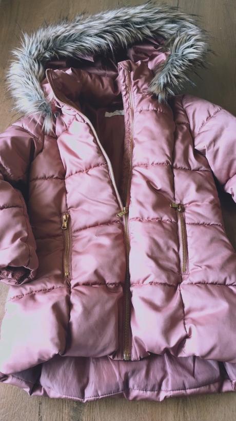 Zimná bunda s kožušinkou, h&m,128