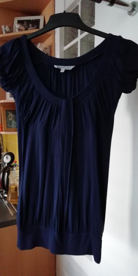 Tmavomodré bavlnené tricko, clockhouse,xs