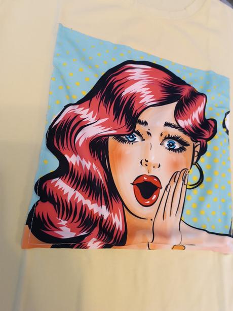 Žlté tričko s aplikáciou - uni,