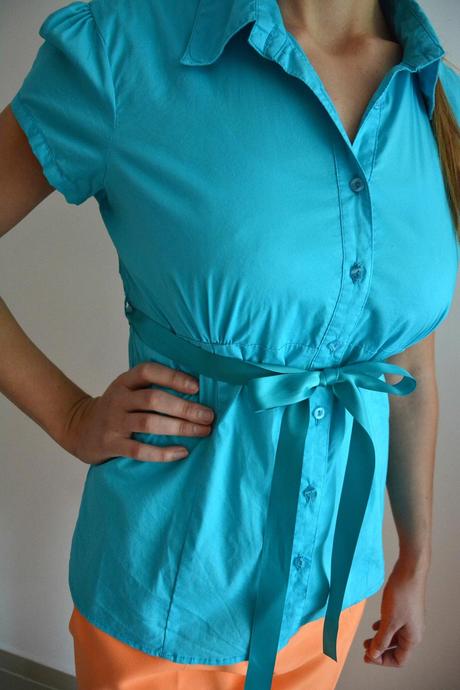 Tyrkysová blúzka, amisu,l