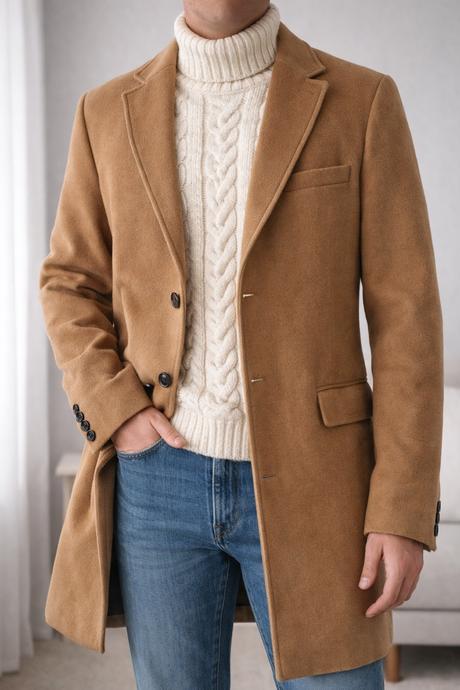 Zimný kvalitný pánsky kabát, l