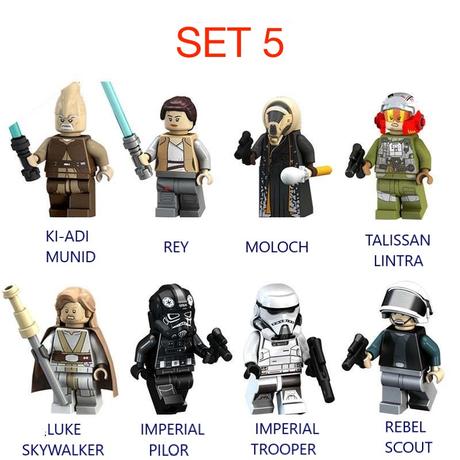 Rôzne figúrky star wars 8 (8ks) typ lego - nové,