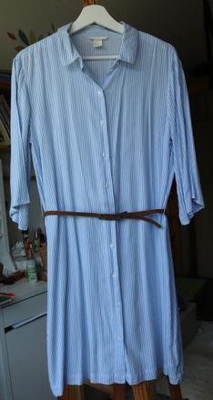 Pásikavé viskózové šaty / tunika, h&m,40