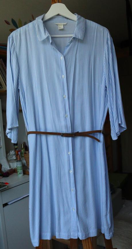 Pásikavé viskózové šaty / tunika, h&m,40