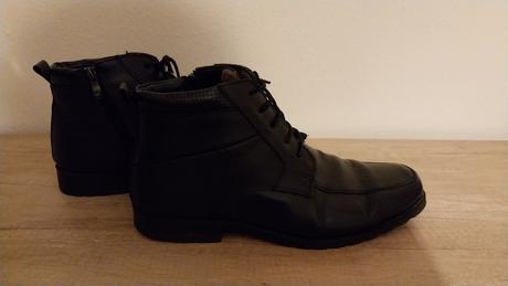 Čierne kožené topánky na zimu aj na prechod, john garfield,45