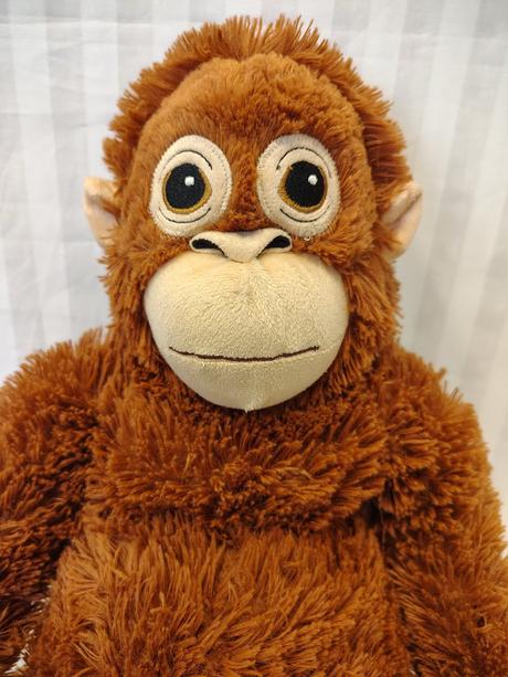 Veľká plyšová hnedá opica orangutan, dlhá 60 cm, 